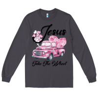 Smoke Leopard Floral Pink Car Jesus Take The Wheel Long Sleeve Tee - Bettercallsaul