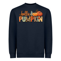 Navy Hello pumpkin Heavyweight Sweatshirt - NancyCooperArtShop