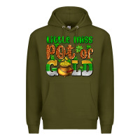 Army Green St. Patrick's little miss pot of gold Premium Hoodie - OliviaCreatesArt