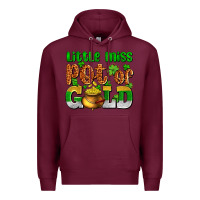 Burgundy St. Patrick's little miss pot of gold Premium Hoodie - OliviaCreatesArt