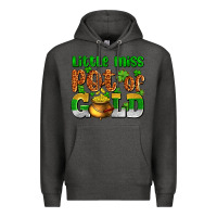 Charcoal Heather St. Patrick's little miss pot of gold Premium Hoodie - OliviaCreatesArt