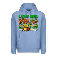 Colony Blue St. Patrick's little miss pot of gold Premium Hoodie - OliviaCreatesArt