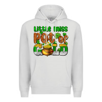 Dove Grey St. Patrick's little miss pot of gold Premium Hoodie - OliviaCreatesArt