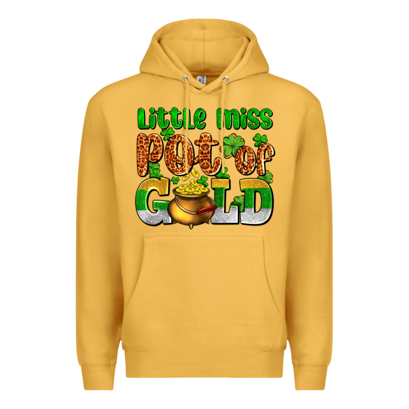 St. Patrick's Little Miss Pot Of Gold Premium Hoodie by OliviaCreatesArt | Teevron