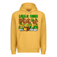 Mustard St. Patrick's little miss pot of gold Premium Hoodie - OliviaCreatesArt