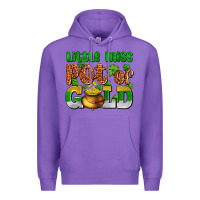 Purple St. Patrick's little miss pot of gold Premium Hoodie - OliviaCreatesArt