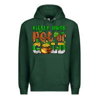 Sports Green St. Patrick's little miss pot of gold Premium Hoodie - OliviaCreatesArt