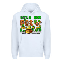 White St. Patrick's little miss pot of gold Premium Hoodie - OliviaCreatesArt