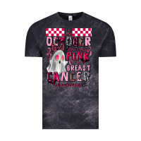 Cloud Black pink ghost breast cancer awareness Vintage Tee - LillyAllenDesigns