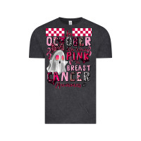Vintage Black pink ghost breast cancer awareness Vintage Tee - LillyAllenDesigns