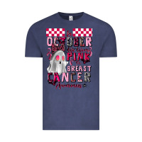Vintage Denim pink ghost breast cancer awareness Vintage Tee - LillyAllenDesigns