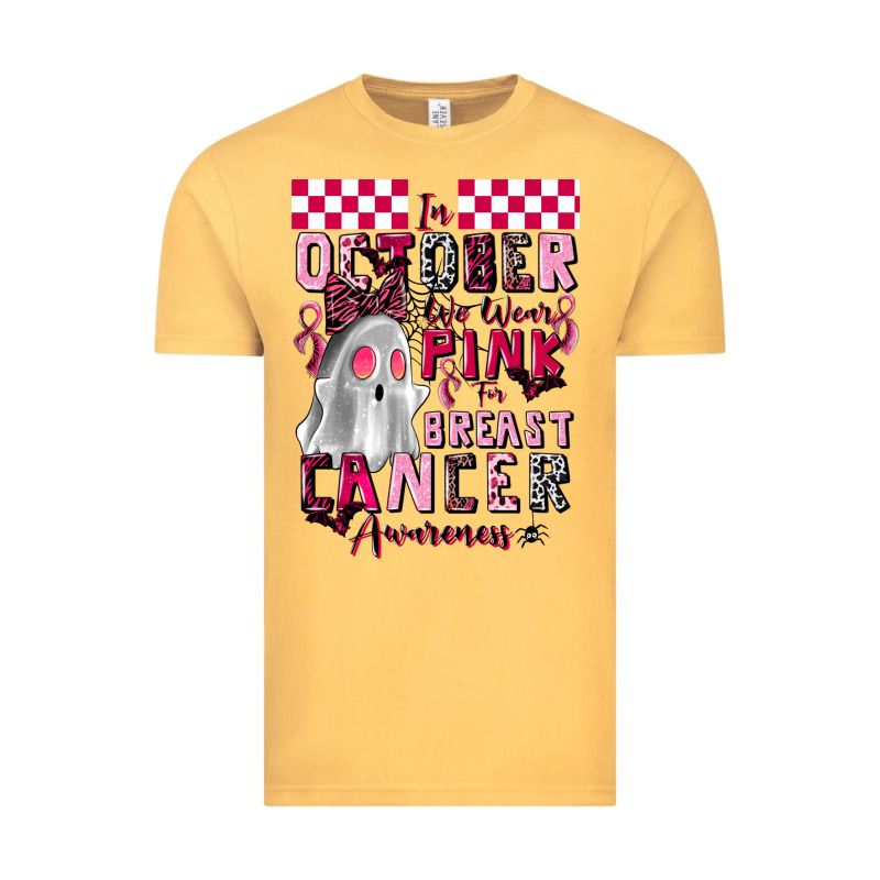 Pink Ghost Breast Cancer Awareness Vintage Tee by LillyAllenDesigns | Teevron