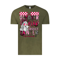 Vintage Olive pink ghost breast cancer awareness Vintage Tee - LillyAllenDesigns