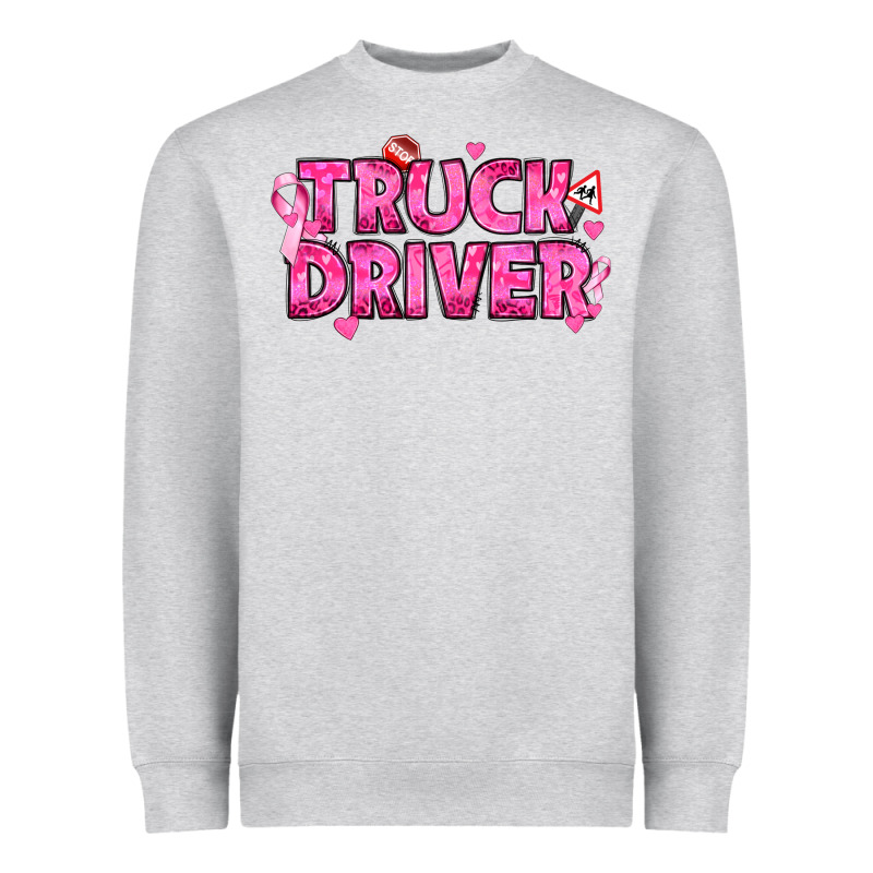 Breast Cancer Truck Driver Heavyweight Sweatshirt by texasbilliewilder | Teevron