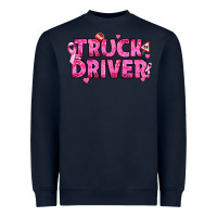 Navy Breast Cancer truck driver Heavyweight Sweatshirt - texasbilliewilder