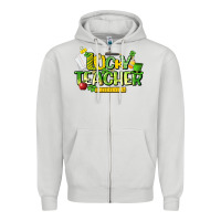 Dove Grey lucky teacher St. Patrick's Day Zipper Hoodie - HowdyJamesFarm