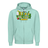 Seafoam lucky teacher St. Patrick's Day Zipper Hoodie - HowdyJamesFarm