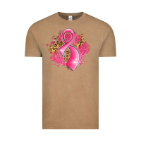 Vintage Coffee breast cancer awareness ribbon with glitter pink l Vintage Tee - LillyAllenDesigns