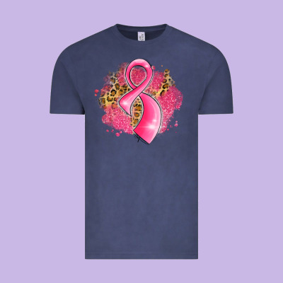 Breast Cancer Awareness Ribbon With Glitter Pink L Vintage Tee Designed By Lillyallendesigns