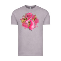 Vintage Zinc breast cancer awareness ribbon with glitter pink l Vintage Tee - LillyAllenDesigns