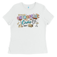 White orthopedic crew Ladies Tee - MaliasSmallBusiness