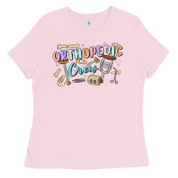 Bubblegum Pink orthopedic crew Ladies Tee - MaliasSmallBusiness