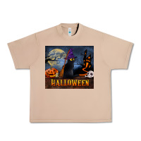 Burro Black Cat Halloween Urban Heavy Tee - LillyAllenDesigns