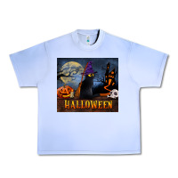 Grape Ice Black Cat Halloween Urban Heavy Tee - LillyAllenDesigns