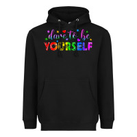 Black Western Dare To Be Yourself LGBTQ Heavyweight Hoodie - BundleAndBundleShop