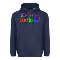 Navy Western Dare To Be Yourself LGBTQ Heavyweight Hoodie - BundleAndBundleShop