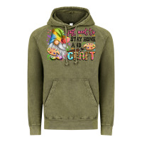 Vintage Olive i just want to stay home and craft Vintage Hoodie - LillyAllenDesigns
