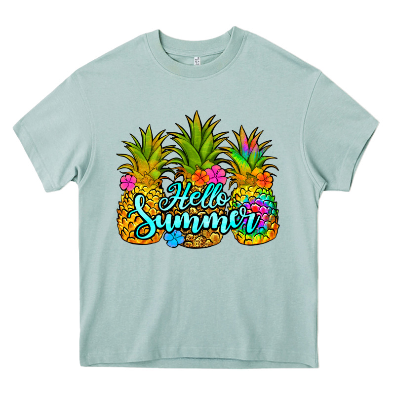 Hello Summer Pineapple Heavy Core Tee by Jasminsmagicworld | Teevron