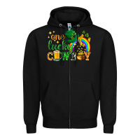 Black One lucky cowboy St. Patricks day Zipper Hoodie - HowdyJamesFarm