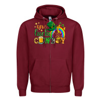 Burgundy One lucky cowboy St. Patricks day Zipper Hoodie - HowdyJamesFarm