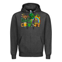 Charcoal Heather One lucky cowboy St. Patricks day Zipper Hoodie - HowdyJamesFarm