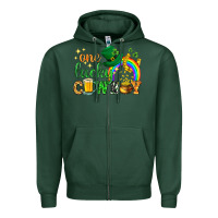 Sports Green One lucky cowboy St. Patricks day Zipper Hoodie - HowdyJamesFarm