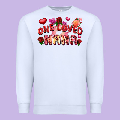 One Loved Nana Premium Sweatshirt Designed By Fadigitalartstudio