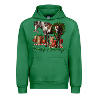 Emerald happy holidays mustang horse Urban Hoodie - LillyAllenDesigns