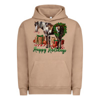 Pigment Burro happy holidays mustang horse Urban Hoodie - LillyAllenDesigns
