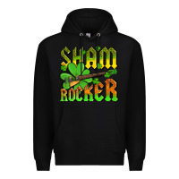 Black St. Patrick’s Day sham rocker with guitar Premium Hoodie - OliviaCreatesArt