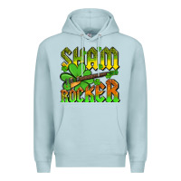Blue Mist St. Patrick’s Day sham rocker with guitar Premium Hoodie - OliviaCreatesArt