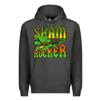 Charcoal Heather St. Patrick’s Day sham rocker with guitar Premium Hoodie - OliviaCreatesArt