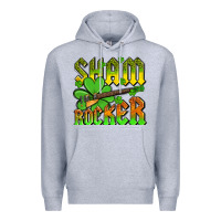 Heather Grey St. Patrick’s Day sham rocker with guitar Premium Hoodie - OliviaCreatesArt