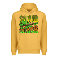 Mustard St. Patrick’s Day sham rocker with guitar Premium Hoodie - OliviaCreatesArt