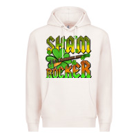 Pale Pink St. Patrick’s Day sham rocker with guitar Premium Hoodie - OliviaCreatesArt