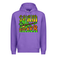 Purple St. Patrick’s Day sham rocker with guitar Premium Hoodie - OliviaCreatesArt