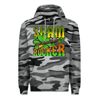 Slate Camo St. Patrick’s Day sham rocker with guitar Premium Hoodie - OliviaCreatesArt
