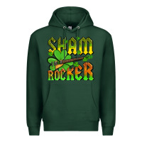 Sports Green St. Patrick’s Day sham rocker with guitar Premium Hoodie - OliviaCreatesArt