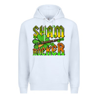 White St. Patrick’s Day sham rocker with guitar Premium Hoodie - OliviaCreatesArt