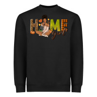 Black Home girl Fall afro girl Heavyweight Sweatshirt - NancyCooperArtShop